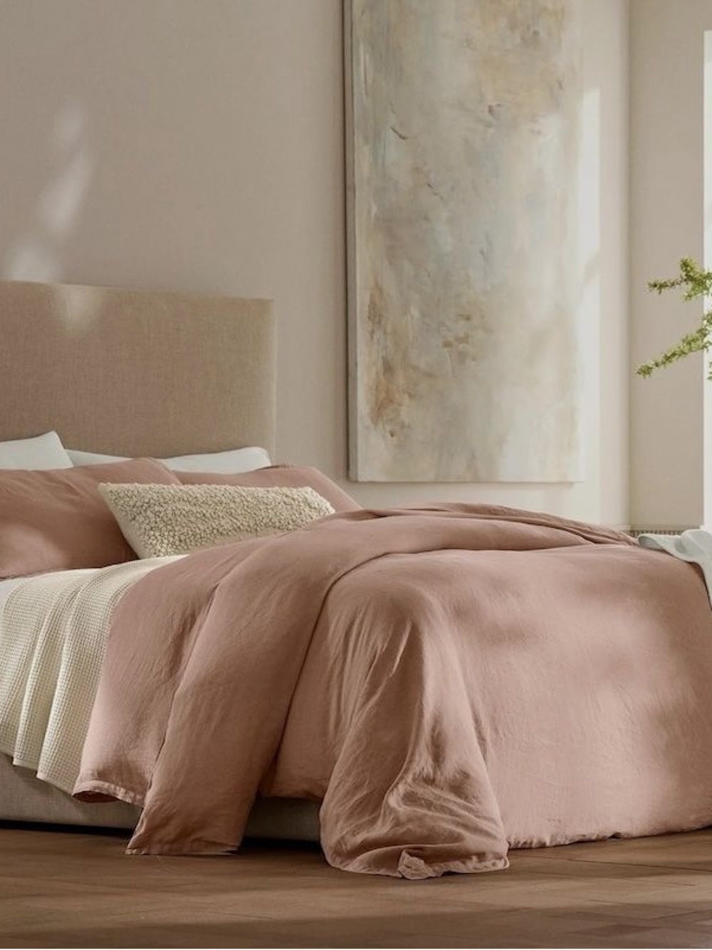 2 standard PILLOW CASE  boll & branch Signature fabric — dusty pink